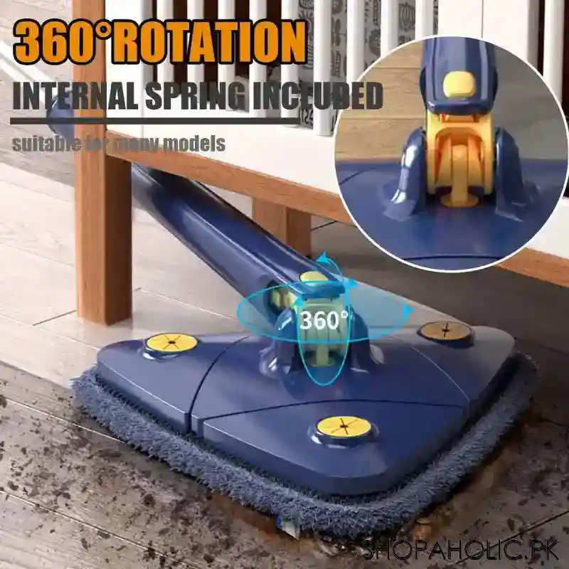 360 Rotatable Adjustable Triangle Cleaning Mop with Twist Squeeze